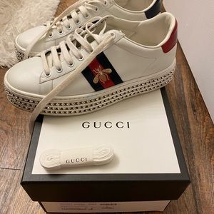 Gucci Ace Sneaker with Crystals